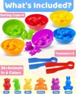 Oomloid Counting Animals Montessori Toys for 3 4 5 Years Old Boys Girls, Preschool Learning Activities Educational Sensory Toys Gifts for Kids Toddlers Ages 3-5, 4-8 - Image 3