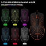 Gaming Keyboard Mouse Mousepad and Headset with mic Combo All in One USB Wired RGB Backlit Rainbow Side Button Gamer Bundle Set Compatible with PC Windows Xbox one PS4 PS5(Black) - Image 7