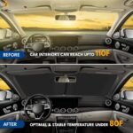 EcoNour Windshield Sun Shade 2 Piece Large Size (32.5" L x 36" W) for Truck, Foldable Truck Sunshade Blocks Heat and UV Rays, Keeps Interior Cool, Durable Automotive Interior Accessory - Image 8