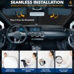 EcoNour Windshield Sun Shade 2 Piece Large Size (32.5" L x 36" W) for Truck, Foldable Truck Sunshade Blocks Heat and UV Rays, Keeps Interior Cool, Durable Automotive Interior Accessory - Image 9