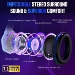 YPBDAN Gaming Headset for PS5, PS4, Xbox Series X|S, Xbox One, PC, Switch, Mac - RGB Over-Ear Headphones with 7.1 Surround Sound, Noise Cancelling Mic, 50mm Drivers & Memory Earmuffs for Nintendo 64 - Image 5