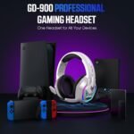 YPBDAN Gaming Headset for PS5, PS4, Xbox Series X|S, Xbox One, PC, Switch, Mac - RGB Over-Ear Headphones with 7.1 Surround Sound, Noise Cancelling Mic, 50mm Drivers & Memory Earmuffs for Nintendo 64 - Image 10