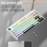 SOLAKAKA A75 75% Wireless Mechanical Keyboard, Hot Swappable Gaming Keyboard with Multifunction Knob & RGB, Gasket Mounted Creamy Keyboard, PBT Keycaps, Compact Layout for Win/Mac/PC - Image 7
