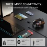 EKSA 2.4GHz Wireless Gaming Headset for PS5,PC,PS4,Switch,Mobile,Mac, Bluetooth Gaming Headphones with Microphone, RGB, 30ms Latency, 50H Battery, USB & Type-C Ultra, PC Wired Gaming Headset for Xbox - Image 3