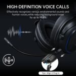 EKSA 2.4GHz Wireless Gaming Headset for PS5,PC,PS4,Switch,Mobile,Mac, Bluetooth Gaming Headphones with Microphone, RGB, 30ms Latency, 50H Battery, USB & Type-C Ultra, PC Wired Gaming Headset for Xbox - Image 7