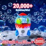 Rocket-Shaped Bubble Machine for Kids & Pets - Dual Powerful Bubble Outlets, Automatic 360° Rotation, Adjustable LED Lights & Music – Ideal for Indoor/Outdoor Birthday Parties - Image 3