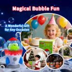 Rocket-Shaped Bubble Machine for Kids & Pets - Dual Powerful Bubble Outlets, Automatic 360° Rotation, Adjustable LED Lights & Music – Ideal for Indoor/Outdoor Birthday Parties - Image 8