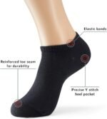 MONFOOT Men's/Women's 10-20 Pairs Thin Cotton Low Cut Ankle Socks, Multipack - Image 3