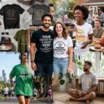 Custom T Shirts with Photo/Logo/Text - Personalized Comfort Cotton Tee for Men Women Design Your Own Shirt Front & Back Print - Image 3