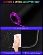 4-in-1 RGB Gaming Mouse Pad with Wireless Charging & Phone Stand, 31.5"x15.8" Large, 24 Light Effects, Non-Slip Base, Waterproof Ultra-Smooth Surface, with Adatper - Image 7