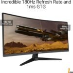 ASUS TUF Gaming 34” Ultra-Wide Curved Monitor (VG34VQ3B) – 21:9 QHD (3440x1440), 180Hz, 1ms, Extreme Low Motion Blur Sync, FreeSync Premium, Speaker, 90% DCI-P3, DisplayWidget Center, 3 yr Warranty - Image 4