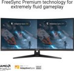 ASUS TUF Gaming 34” Ultra-Wide Curved Monitor (VG34VQ3B) – 21:9 QHD (3440x1440), 180Hz, 1ms, Extreme Low Motion Blur Sync, FreeSync Premium, Speaker, 90% DCI-P3, DisplayWidget Center, 3 yr Warranty - Image 5