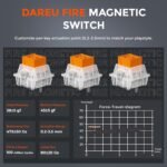DAREU COOL60 60% Hall Effect Gaming Keyboard with Magnetic Switch, SOCD, 0.01mm Actuation Adjustable Rapid Trigger,8000 Hz Polling, Topographic PBT Keycaps, Hot-swap, RGB Backlit - Image 4