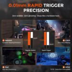 DAREU COOL60 60% Hall Effect Gaming Keyboard with Magnetic Switch, SOCD, 0.01mm Actuation Adjustable Rapid Trigger,8000 Hz Polling, Topographic PBT Keycaps, Hot-swap, RGB Backlit - Image 5