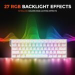 DAREU COOL60 60% Hall Effect Gaming Keyboard with Magnetic Switch, SOCD, 0.01mm Actuation Adjustable Rapid Trigger,8000 Hz Polling, Topographic PBT Keycaps, Hot-swap, RGB Backlit - Image 6