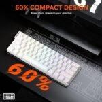 DAREU COOL60 60% Hall Effect Gaming Keyboard with Magnetic Switch, SOCD, 0.01mm Actuation Adjustable Rapid Trigger,8000 Hz Polling, Topographic PBT Keycaps, Hot-swap, RGB Backlit - Image 8
