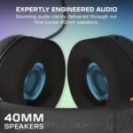 Turtle Beach Airlite Fit Wired Gaming Headset – Officially Licensed for Nintendo Switch 2, Nintendo Switch, Durable, Lightweight, Charcoal Blue/Red - Image 6