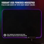 Ritz Gear RGB Gaming Accessories Kit | 4-in-1 Rainbow LED Backlight Bundle PC Combo with Multimedia Keyboard, Optical Mouse, Mouse Pad & Headset w/Adapter | for Windows 7+ Desktop, Laptop, Xbox & PS4 - Image 5
