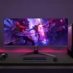 CRUA 34'' Gaming Monitor 165Hz/144Hz, UWQHD 3440x1440P IPS Ultrawide Screen Computer Monitors with Built-in Speakers, Supports FreeSync, 120% sRGB, PIP/PBP, HDMI2.0 & DP1.4, Wall Mount&Tilt Adjustable - Image 9