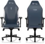Secretlab Titan Evo Royal Gaming Chair - Reclining - Ergonomic & Comfortable Computer Chair with 4D Armrests - Magnetic Head Pillow & 4-Way Lumbar Support - Small - Blue - Leatherette - Image 4