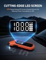 AstroAI Digital Tire Pressure Gauge 3-300PSI Calibrated to ANSI B40.7 Grade 2A (0.5%), Backlight and Flashlight, Presta Valve Adaptor Included, 4 Units, AAA Batteries, Orange - Image 5