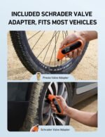 AstroAI Digital Tire Pressure Gauge 3-300PSI Calibrated to ANSI B40.7 Grade 2A (0.5%), Backlight and Flashlight, Presta Valve Adaptor Included, 4 Units, AAA Batteries, Orange - Image 6