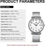 LN LENQIN Mens Watches Easy Read Analog Quartz Sport Waterproof Watch for Men with Date and 38mm Stainless Steel Expansion Band - Image 6