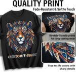 Custom T Shirts with Photo/Logo/Text - Personalized Comfort Cotton Tee for Men Women Design Your Own Shirt Front & Back Print - Image 5