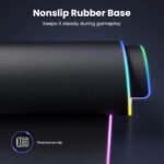 BladeHawks RGB Gaming Mouse Pad with 4Port USB Hub, 14 Lighting Modes, Oversize Anti-Slip Rubber Base, Waterproof Coating Mouse Mat for Desk Laptop Computer, PC Games, Office - Image 6