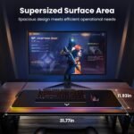 BladeHawks RGB Gaming Mouse Pad with 4Port USB Hub, 14 Lighting Modes, Oversize Anti-Slip Rubber Base, Waterproof Coating Mouse Mat for Desk Laptop Computer, PC Games, Office - Image 7