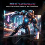 KTC 27 Inch 240Hz Curved Gaming Monitor, 2K QHD 2560x1440P Computer Monitor with 1000R, 2500:1 Contrast, Adaptive Sync, DP 1.4, HDMI 2.0, VESA, Tiltable, H27S25E - Image 3