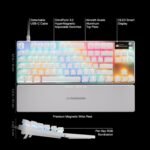 SteelSeries Apex Pro TKL Gen 3 White OmniPoint 3.0 Switches — Adjustable Actuation — Rapid Trigger — Game-Ready Presets — Protection Mode — Rapid Tap/SOCD — OLED — RGB — PBT Keycaps — USB-C - Image 4