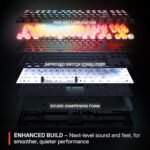 SteelSeries Apex Pro TKL Gen 3 White OmniPoint 3.0 Switches — Adjustable Actuation — Rapid Trigger — Game-Ready Presets — Protection Mode — Rapid Tap/SOCD — OLED — RGB — PBT Keycaps — USB-C - Image 7