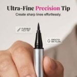 Long Lasting Eyeliner, Waterproof Liquid Eyeliner Pen with Matte Finish, Quick-Drying Smudge-Proof Formula, Highly Pigmented Black Eye Liner for Natural Look, Vegan Eye Makeup (1PCS) - Image 3