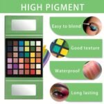 K'APEINE 36 Colors Eyeshadow Palette, Colorful Eyeshadows Palette Neon Shimmer Matte Glitter Eye Shadow High Pigmented Shadow Set Long Lasting Eye Makeup for Women - Image 3