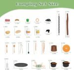 Kids Camping Toy Set, Pretend Play Cooking Set with Spray Stove, Food Toys, Tableware, Outdoor Toddler Campfire Toys for Ages 3+ - Image 6