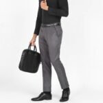 Falari Men Dress Socks 5-Pack Plain Rib Black Dress Socks Cotton Crew Socks Size 10-13 - Image 4