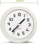 HIQU and HIST Alarm Clock with Backlight, 4 Inches White Desk Clock (White) - Image 8