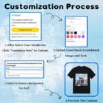 ISUNMEA Custom T-Shirt, Soft Cotton Personalized Shirts with Photo Text Logo Unisex Customizable Gift Tees for Men Women - Image 6