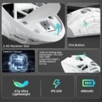 Aula SC620 Wireless Gaming Mouse, Tri-Mode 2.4GHz/USB-C/BT5.3 Computer Mouse with 12000 DPI, Programmable Macro Gamer Mouse with Rapid Fire Key, RGB Light Gaming Mice for PC/Laptop/Mac (Line White) - Image 6