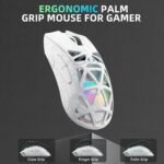 Aula SC620 Wireless Gaming Mouse, Tri-Mode 2.4GHz/USB-C/BT5.3 Computer Mouse with 12000 DPI, Programmable Macro Gamer Mouse with Rapid Fire Key, RGB Light Gaming Mice for PC/Laptop/Mac (Line White) - Image 10