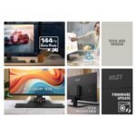 msi PRO MP273L E14 27-inch IPS 1920 x 1080 (FHD) Gaming Office Monitor, 144Hz, Adaptive-Synch, HDR Ready, HDMI, VGA Port,VESA Mountable, Tilt, 4-Side Slim Bezel,1ms, Black - Image 3