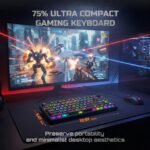 RK ROYAL KLUDGE 75% HE Mechanical Gaming Keyboard Wired Hall Effect Magnetic Compact Keyboard with Rapid Trigger 8000Hz Polling Rate Hot Swappable PCB RGB Backlit PBT Keycaps Volume Knob - Image 11