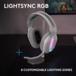 Logitech G522 Lightspeed Wireless Gaming Headset, Full-Band Mic, Advanced Audio, Tri-Connect (Lightspeed, Bluetooth, USB A to C), LIGHTSYNC RGB, for PC & Nintendo Switch/Switch 2 - White - Image 3