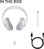 Logitech G522 Lightspeed Wireless Gaming Headset, Full-Band Mic, Advanced Audio, Tri-Connect (Lightspeed, Bluetooth, USB A to C), LIGHTSYNC RGB, for PC & Nintendo Switch/Switch 2 - White - Image 10