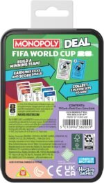 Monopoly Deal FIFA World Cup 2026 Edition Game – Officially Licensed FIFA World Cup Soccer Card Game for Kids – Ages 8+ – 2 to 5 Players – 15 Mins. - Image 3