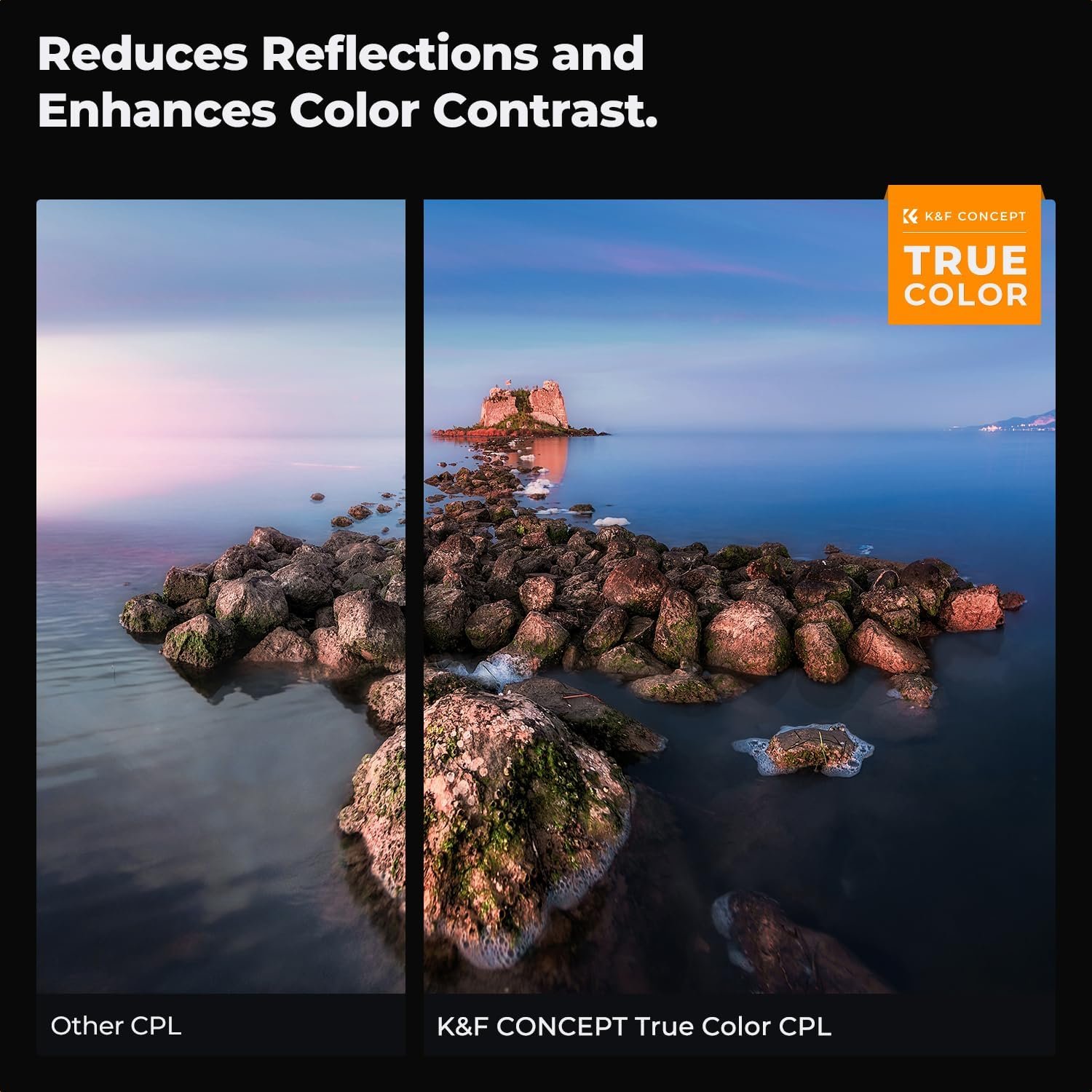 K&F CONCEPT 82mm True Color Variable Fader ND2-32 ND Filter and CPL Circular Polarizing Lens Filter in 1 for Camera Lens Neutral Density Polarizer Filter (Nano-X Series) - Image 5