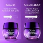 Olay Retinol Night Cream for Women, MAX, Anti-Aging Face Mousturizer, Fragrance-Free, Non Greasy - Anti-Wrinkle, Smooth Fine Lines, Hydrating Skin Care - Triple Collagen Cream, Niacinamide, 1.7oz - Image 4