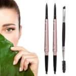 2 Pack Eyebrow Pencil, Waterproof Eyebrow Makeup with Dual Ends, Professional Brow Enhancing Kit with Eyebrow Brush (Dark Brown #1) - Image 2
