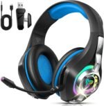 2.4GHz Wireless Gaming Headsets for PS5/PS4/Switch, 2026 RGB Noise Cancelling Headphones with Mics, 4-in-1 Connection, 7.1 Surround Sound, 40mm Drivers, Memory Foam, 45H Wireless Gaming Headphones - Image 2